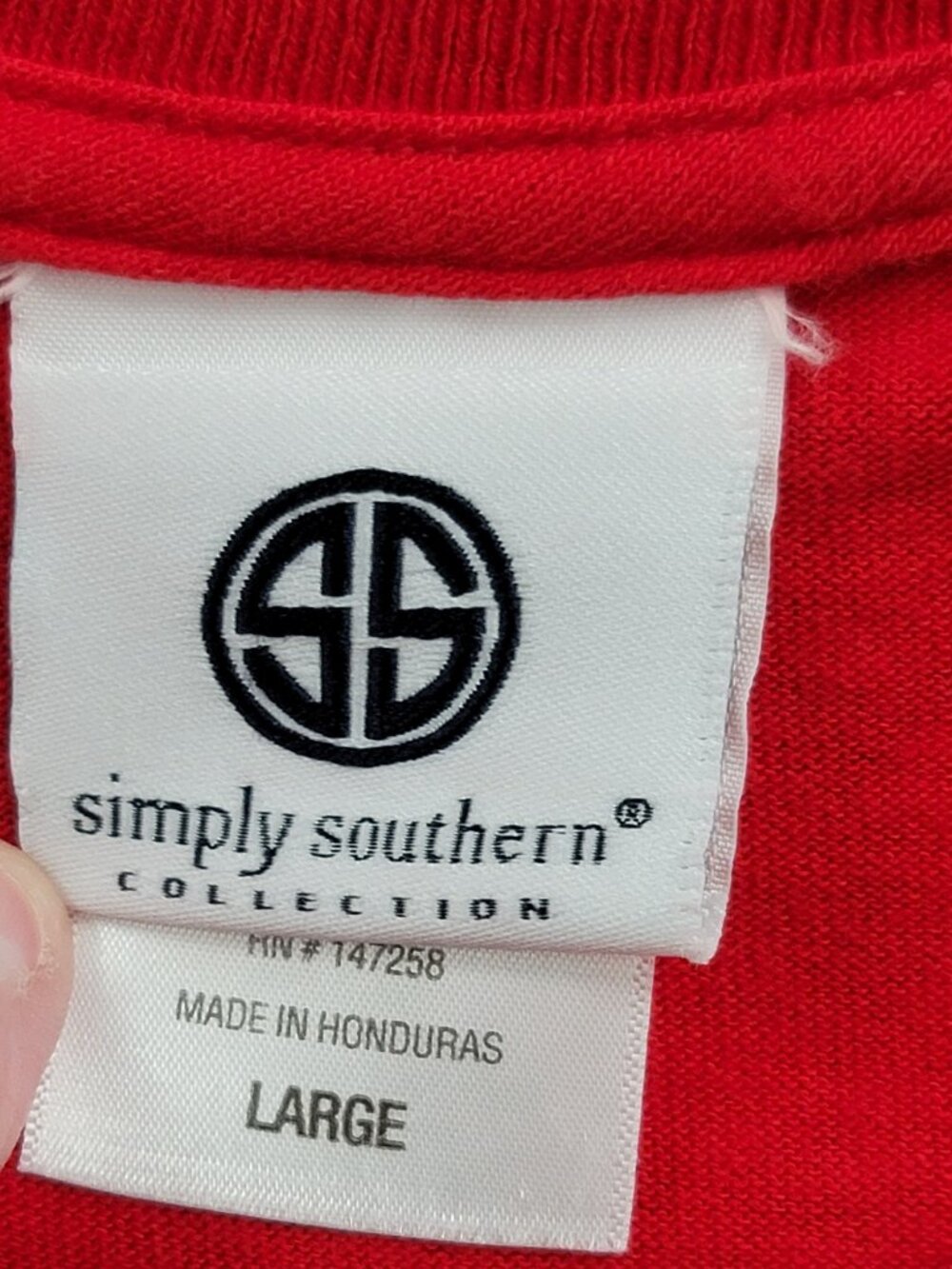 Ladies Simply Southern Red Long Sleeve Christmas Winter T-Shirt Large - Picture 4 of 10